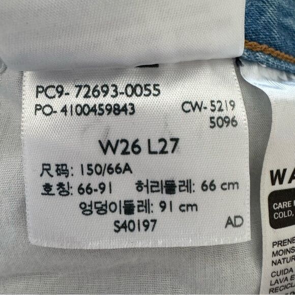 LEVI’S Premium Ribcage Straight Ankle Jeans in Middle Road Size 26 - Picture 16 of 16